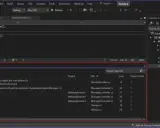 Lista zadań w Visual Studio, zawierająca wpisy takie jak "TODO" i "HACK", z odniesieniami do plików C# i numerów linii.
