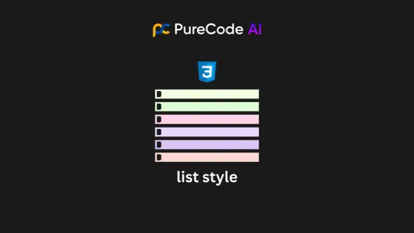 Stylizowana lista z ikoną CSS i tekstem "list style".